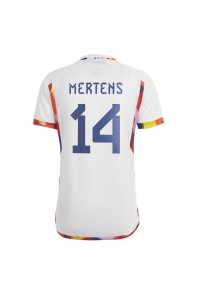 Belgia Dries Mertens #14 Fotballdrakt Borte Klær VM 2022 Korte ermer